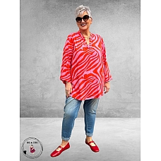 Gozzip Blouse-Shirt Alva Pink-Oranje